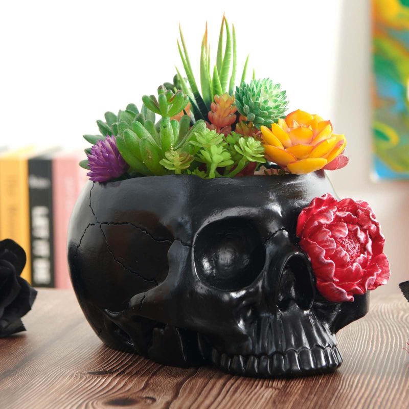 30 Cyber-Gothic LED Skull Plant Ideas for Unique Decor