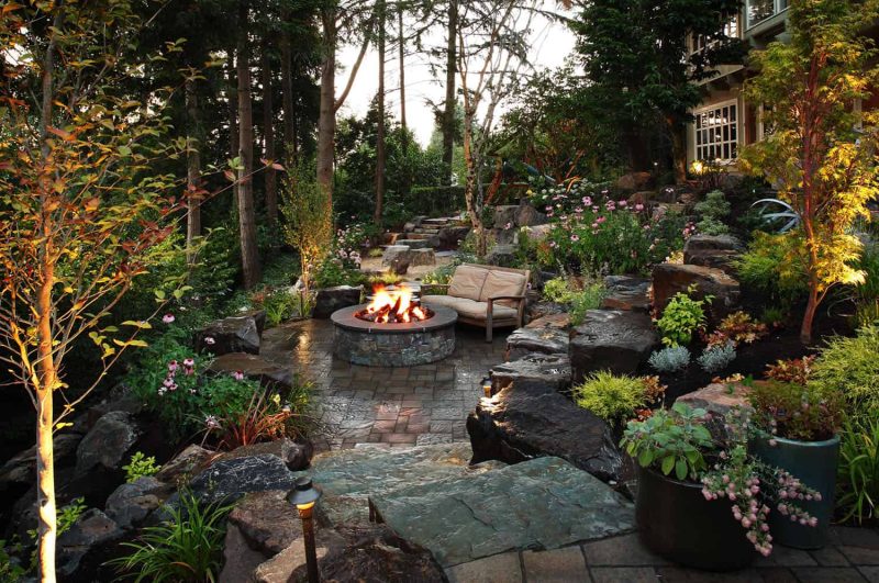 Transform Your Backyard with Fire Pit Greenery