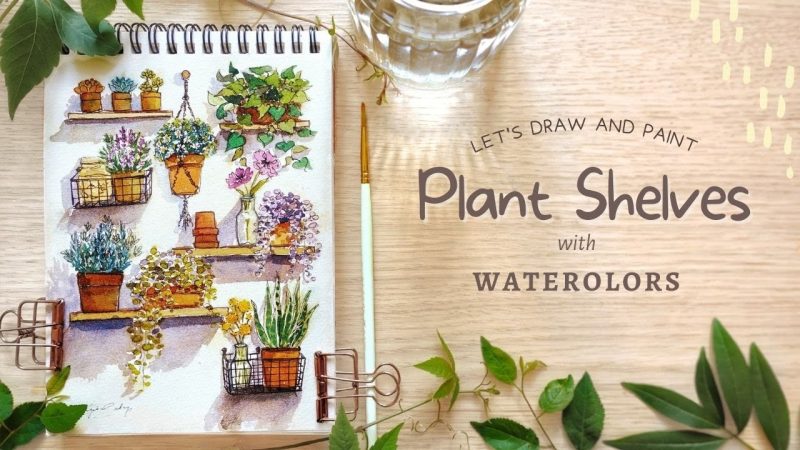 Transform Your Space with Watercolor Plant Shelf Ideas